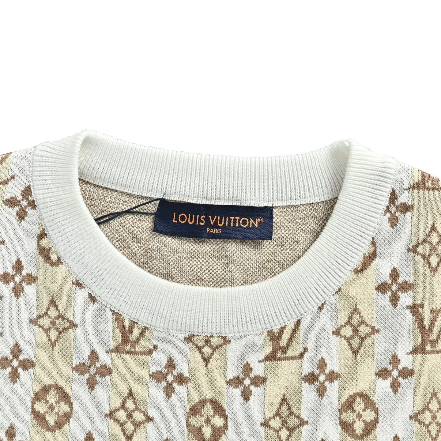 Louis Vuitton/Louis Vuitton 26ss allover old flower jacquard knitted short sleeves